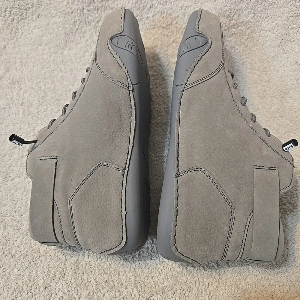 LDeck Italian Handmade Suede Luxury High Top Shoes‎ Mens Sz 39 Gray Loafers